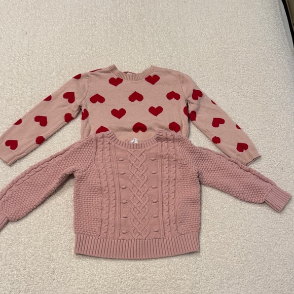 3T carters sweater & baby gap cable knit sweater says 5 but is more 3T size. - Picture 1 of 7